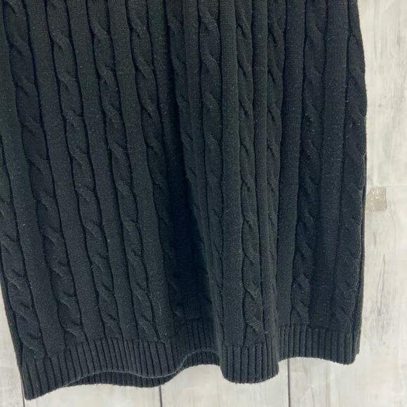 Calvin Klein SMALL Black Knit Sweater Dress A-Line Knee Length Long Sleeve - Picture 5 of 7